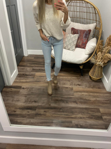 IVORY MULTI COLOR SPECKLED KNIT SWEATER