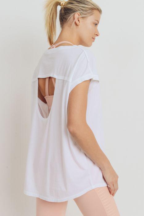 OPEN BACK WHITE TOP