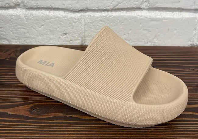 NUDE MIA CUSHION SLIDES