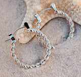 SILVER ROPE CHAIN PURA VIDA EARRINGS