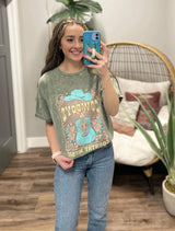 WASHED SAGE COWBOYS AND COUNTRY MUSIC GRAPHIC TEE