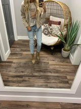 TAUPE MULTI COLOR BLOCK JACKET