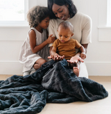 CHARCOAL LUSH THROW BLANKET 50 X 60