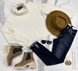 GIANNA IVORY CHENILLE SWEATER TOP