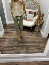 CREAM TIE BOTTOM BLOUSE