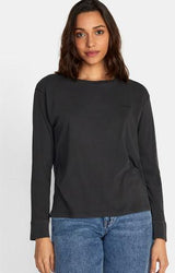 WASHED BLACK RVCA PTC STOLEN LONG SLEEVE TEE
