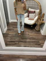 CREAM AND BEIGE TEXTURE TOP