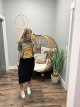 STONE GREY WASHED PEACE OF LOVE TEE