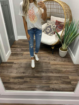 IVORY LEAF PRINT TEE