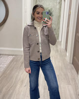 STORMI TAUPE STRETCH JACKET