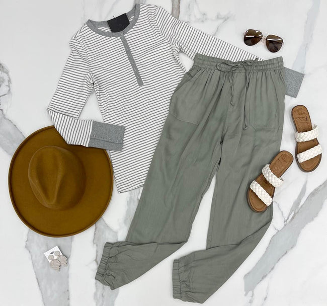 SAGE CASUAL TIE WAIST JOGGER PANT