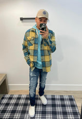 MENS JACK AND JONES JJILIAM PATCHED DENIM