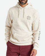 MENS BRIXTON BEIGE CREST HOODIE