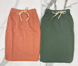 CORAL DRAWSTRING SKIRT