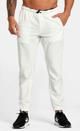 MENS RVCA WHITE YOGGER JOGGERS