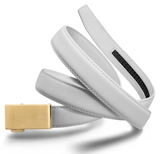 WOMENS MISSION LEATHER WHITE GOLD BELT