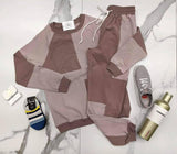 MAUVE COLORBLOCK SWEATPANT