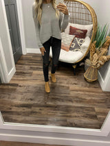 HEATHER GREY SPECKLED SWEATER