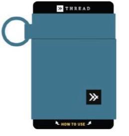 SURF BLUE ELASTIC THREAD WALLET