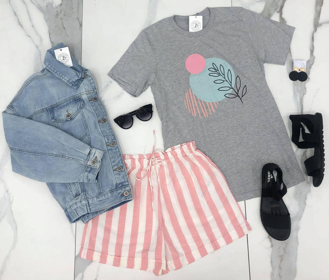 GREY CIRCLES GRAPHIC TEE