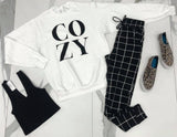 WHITE COZY CREW