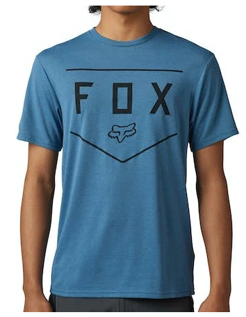 MENS FOX DARK SLATE SHIELD TECH TEE