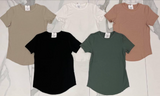 MAUVE RIBBED TEE