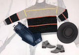 MULTI COLOR STRIPE SWEATER