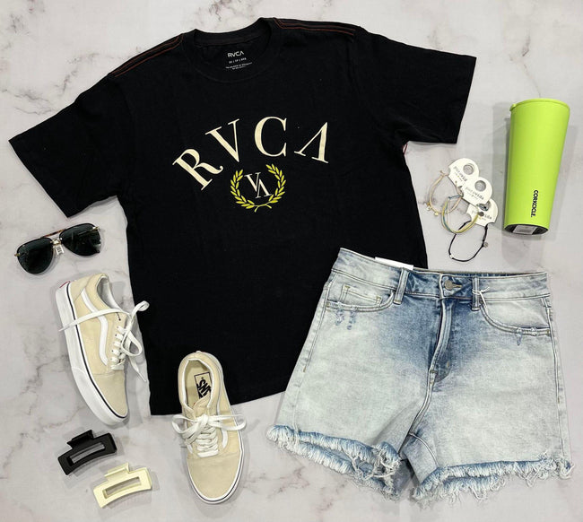 BLACK RVCA BOOTLEG TEE
