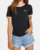 RVCA BLACK SCRIBBLE TEE