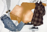 MUSTARD BLEACHED CREW
