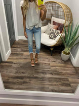 IVORY TEXTURE DOT TRIM BLOUSE
