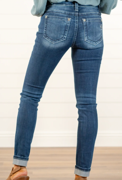 MISS ME MID RISE CUFFED DENIM