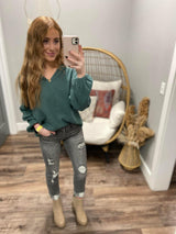 LIGHT GREY BACKED CUFF DENIM JEANS