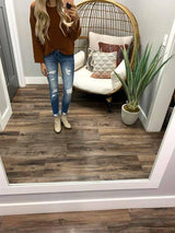 RUST KNIT SWEATER TOP