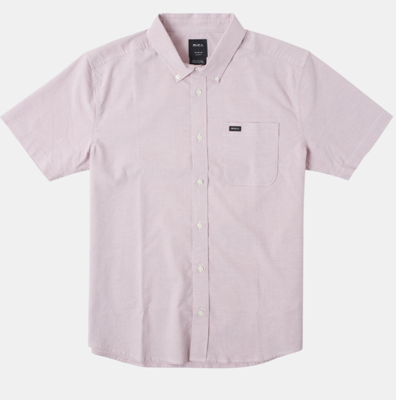 RVCA THAT'LL DO STRETCH SHORT SLEEVE SHIRT LAVENDER