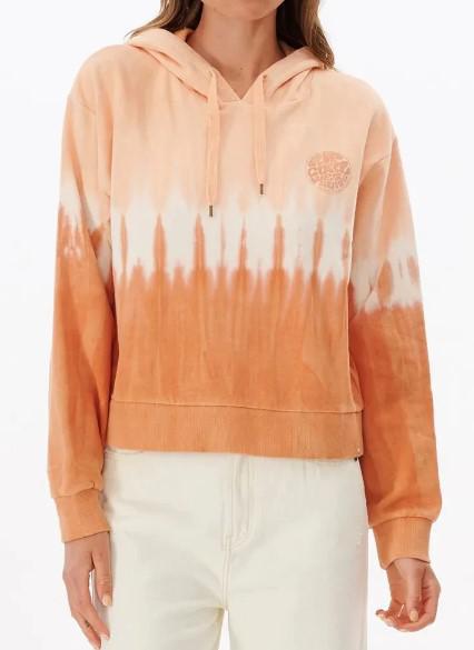 PEACH RIP CURL TIE DYE HOODIE