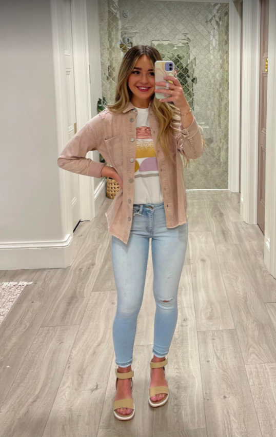 IVORY BOHO CIRCLES TEE