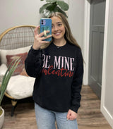 BLACK BE MINE VALENTINE CREW SWEATSHIRT