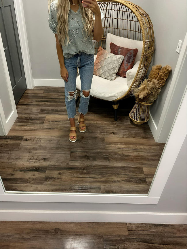 SAGE DITSY FLORAL BLOUSE
