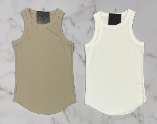 STONE RIBBED TANK TOP