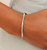 PURAVIDA SEABRIGHT STRETCH BEAD & CHAIN BRACELET