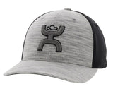 MENS HOOEY ASH GREY AND BLACK FLEXFIT HAT