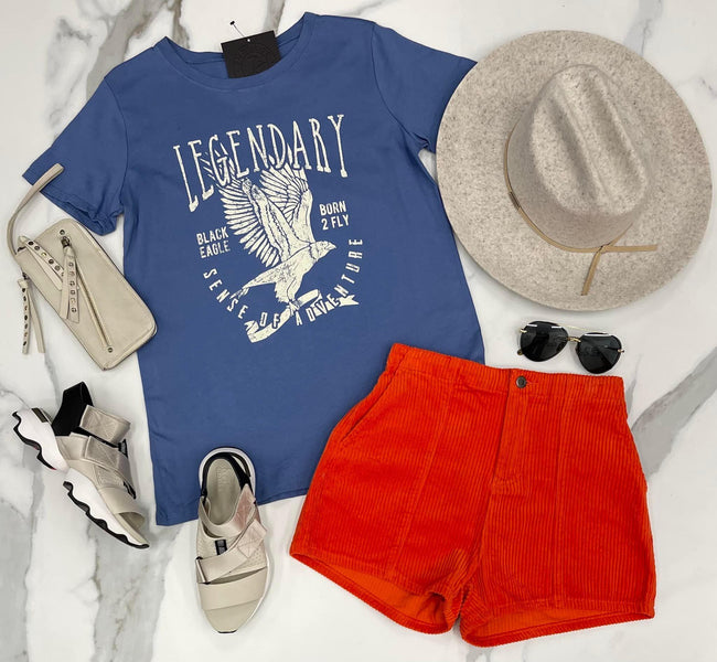 CORNFLOWER BLUE LEGENDARY GRAPHIC TEE