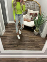 LIME GREEN LONG SLEEVE BODYSUIT