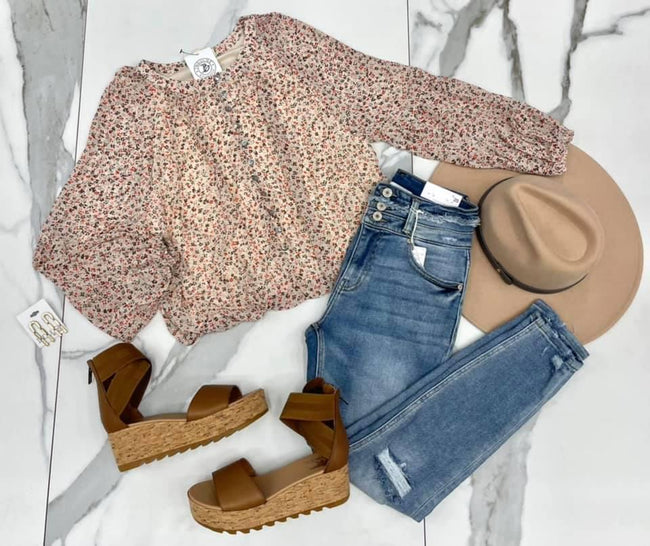 NATURAL FLORAL BUTTON