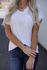 IVORY BOYFRIEND POCKET TEE