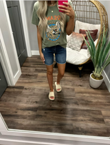 CHEERS TO SUNSHINE MID RISE MIDI SHORTS