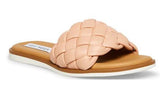 STEVE MADDEN BEIGE PAISLEY SLIDE SANDALS