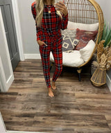 RED PLAID SOFT SET